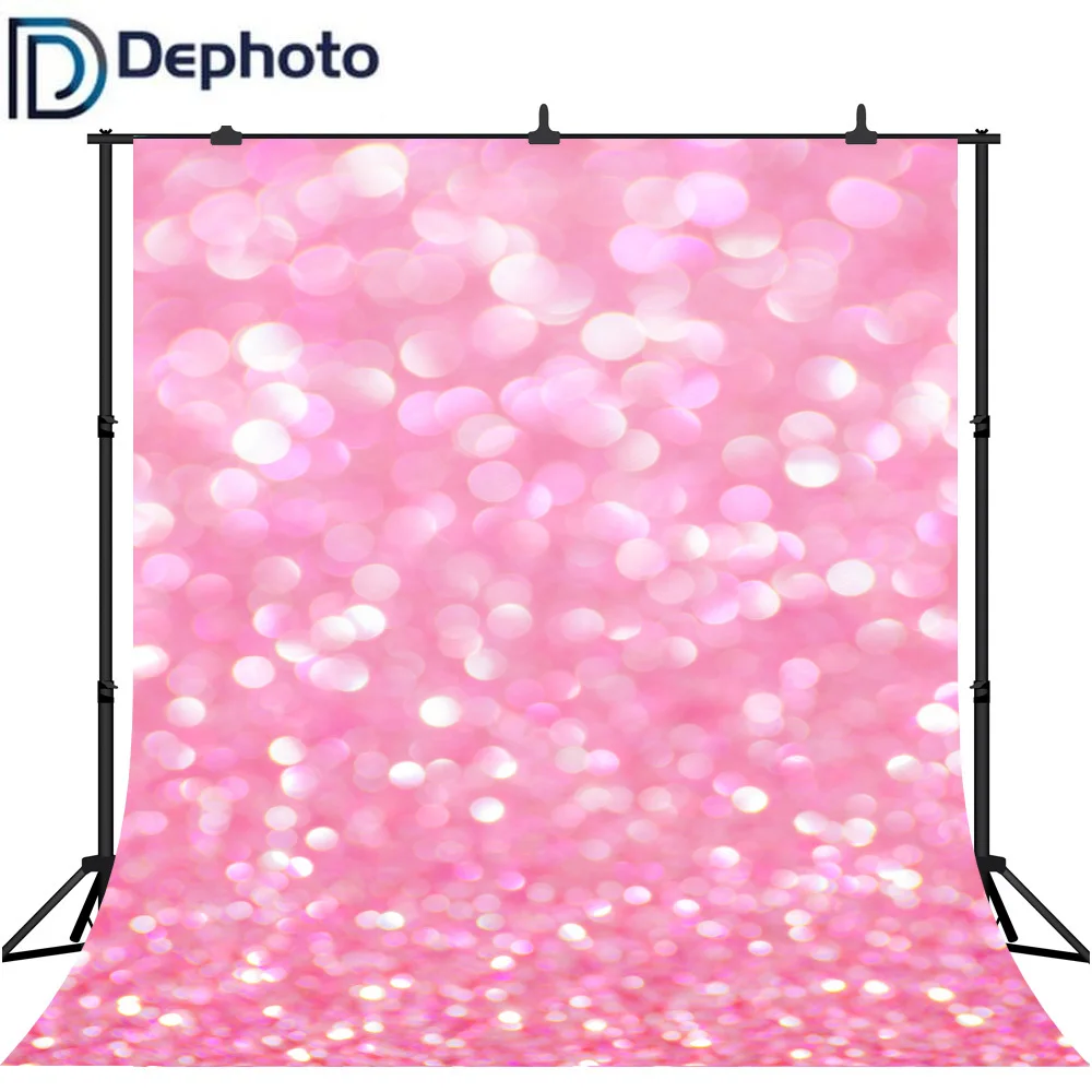 Фон для фотосъемки новорожденных с розовым блеском и светильник Bokeh|Фон