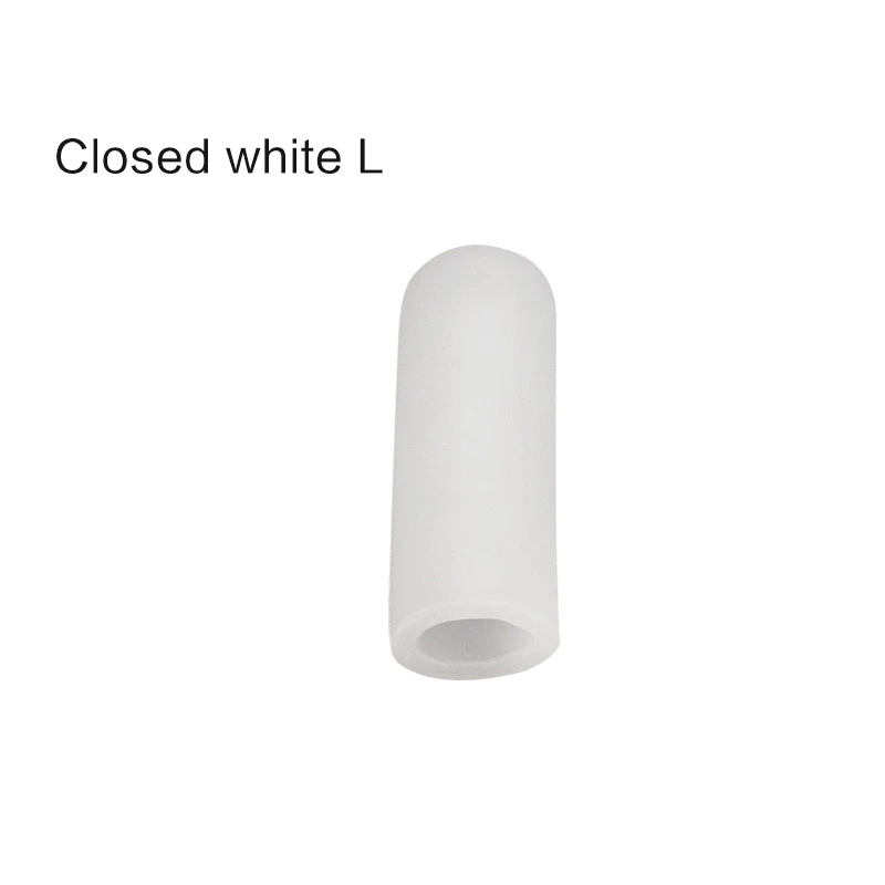 Closed white L 1 пара силиконовых гелевых носков разделители трубка для пальца Стелька протектор стопы колпачки протектор ноги палец Носок Протектор вставка - Цвет: Closed white L
