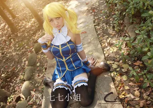 Аниме Fairy Tail Люси хартфилия по умолчанию униформа косплей костюм вечернее платье