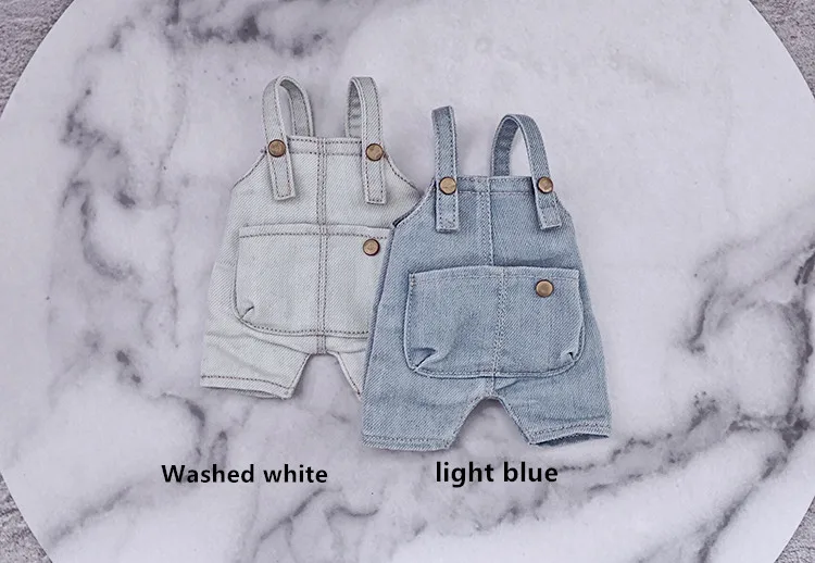 only light blue bib Новинка, 1/6 кукла, вымытый короткий нагрудник Blyth брюки Blyth платье одежда(Fit blyth, holala, Licca, mmk, Azone, Pullip, ICY, BJD, 1/6 кукла - Color: only light blue bib