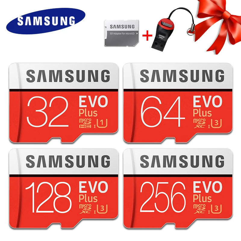 SAMSUNG TF Micro SD карта памяти MicroSD EVO Plus класс 10 класс 3 32 ГБ 32 ГБ смартфон планшет с адаптером
