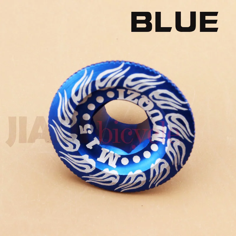 Blue MUQZI велосипедная крышка шатуна винтовая крышка M15 болт для шоссейного велосипеда складной велосипед MTB DH велосипедный шатун зубчатая пластина аксессуары - Цвет: Blue