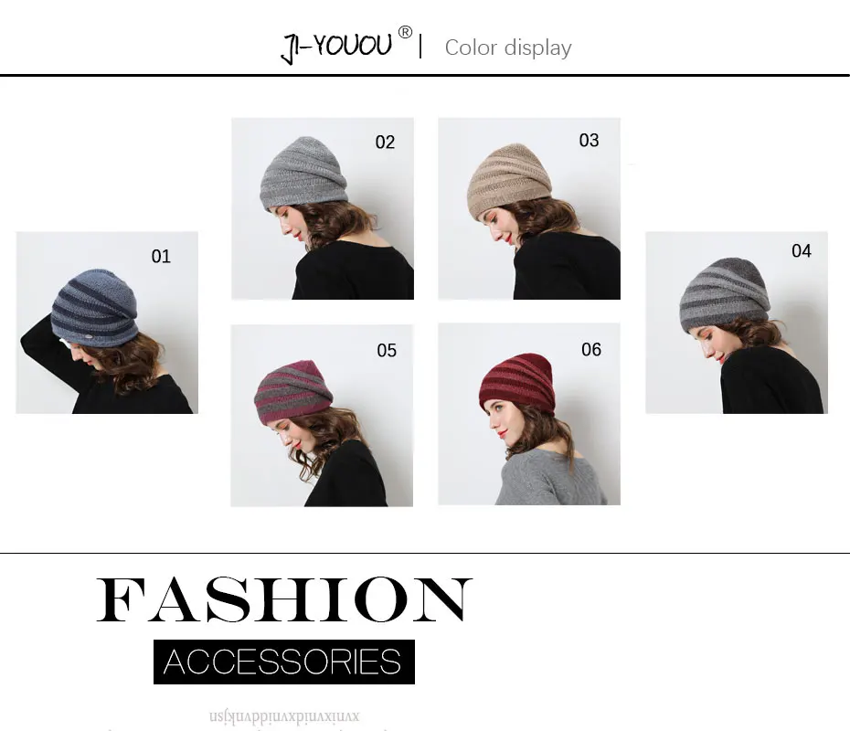Женская зимняя шапка skullies, теплая вязаная шапка бини, двухслойная полосатая шапка, шерстяные шапки, новинка, зимние шапки для мужчин
