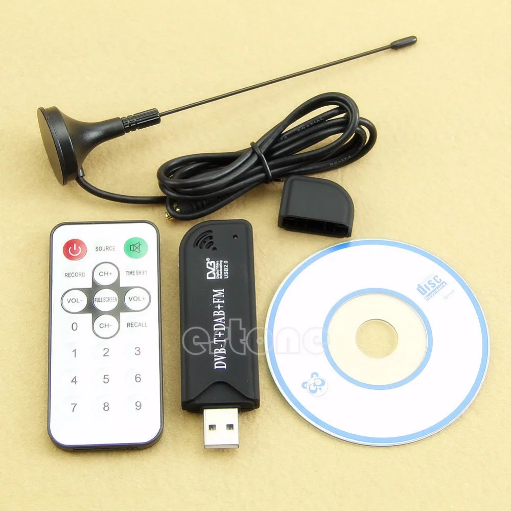 Горячая новинка RTL2832U + R820T USB2.0 цифровой DVB T SDR DAB FM HD ТВ тюнер приемник
