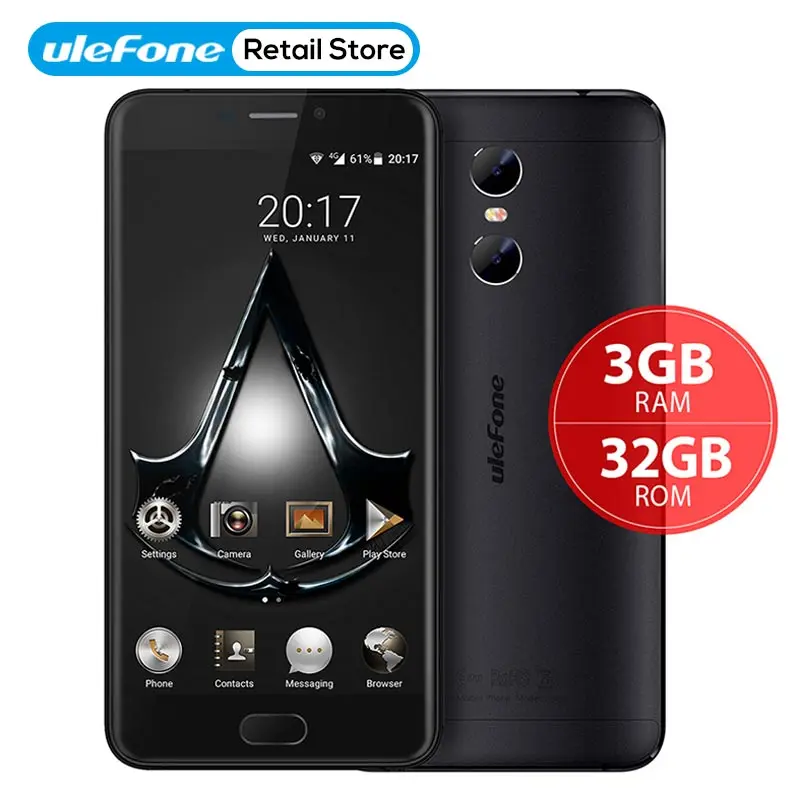 Оригинальный Ulefone Gemini двойная задняя камера MT6737T четырехъядерный Android 6 0 5 дюймов 3