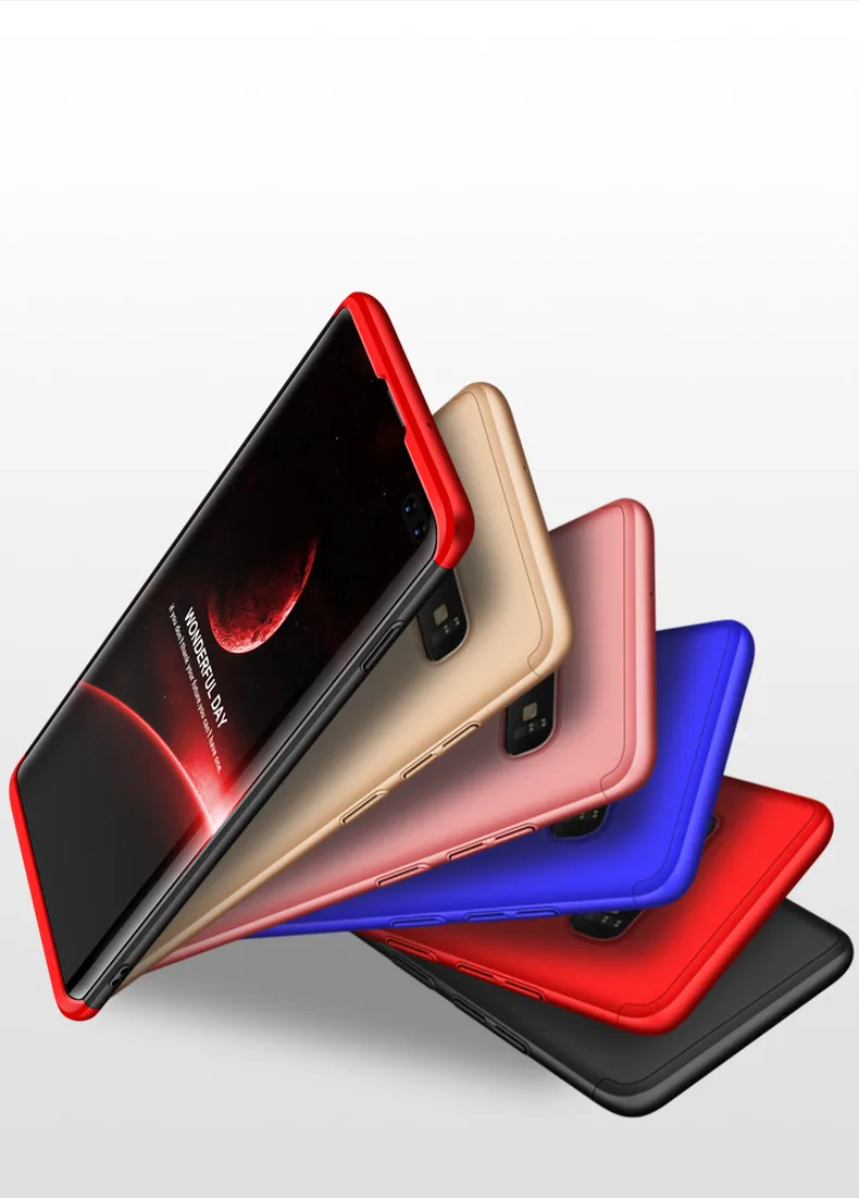 For Samsung s6 s7 s8 s9 s10 plus case GKK 360 Full Protection Hard Hybrid PC 3 In 1 Design Matte Cover shockproof Anti-fall |