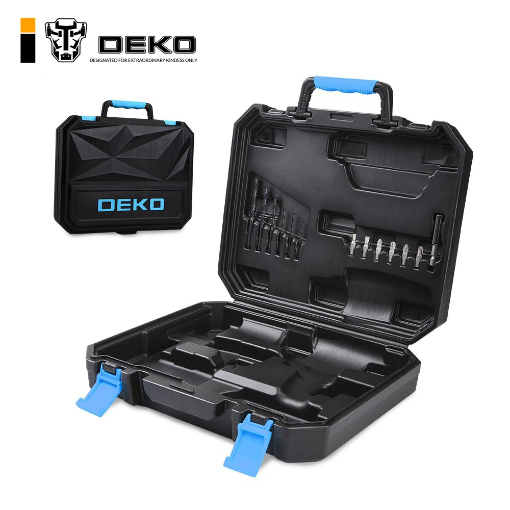 DEKO BMC Пластик инструмент чехол для 20V Аккумуляторная дрель GCD20DU3 не включают в себя Аккумуляторная дрель с сверла Diver биты битов держатель