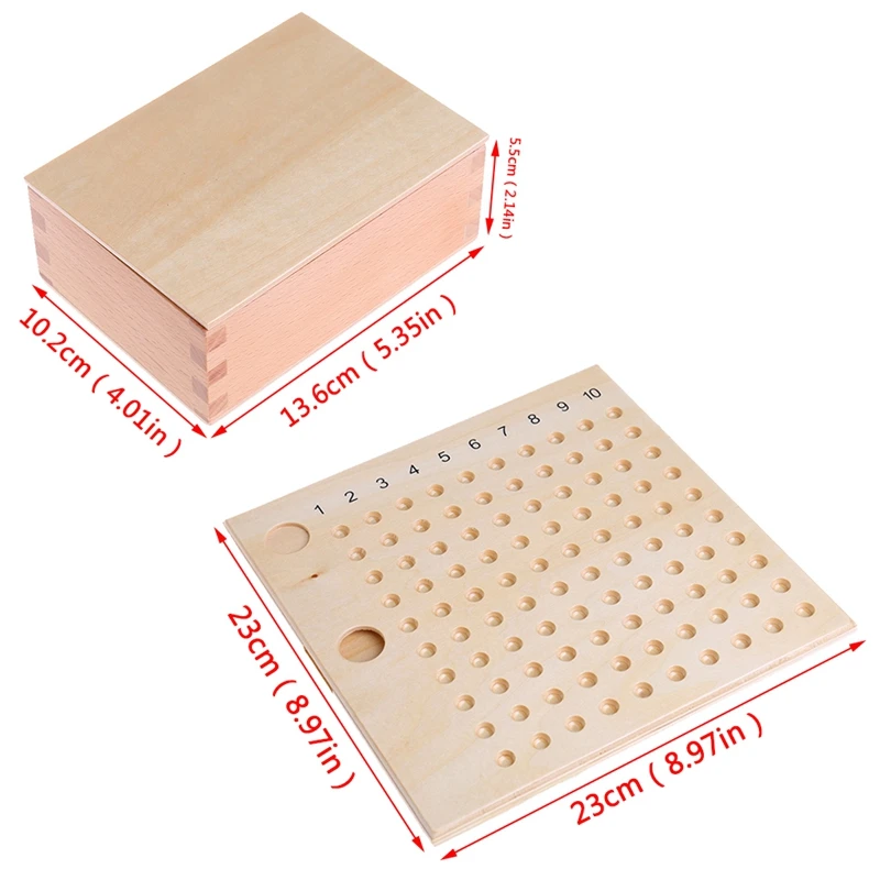 

Montessori Mathematics Material Multiplication Bead Board Educational Toys Kid