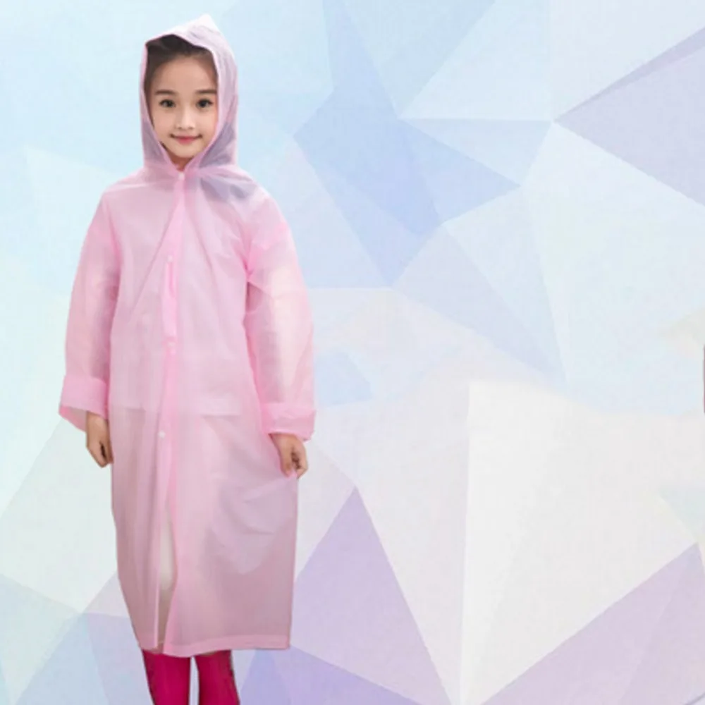 Для мужчин женщин взрослый ребенок плащ EVA дождевик с капюшоном одежда