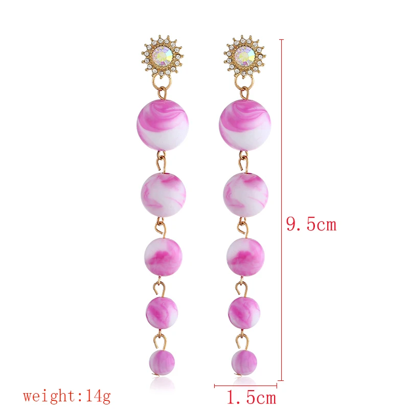 Женские акриловые серьги YAOLOGE разноцветная Этническая Серьга в богемном стиле