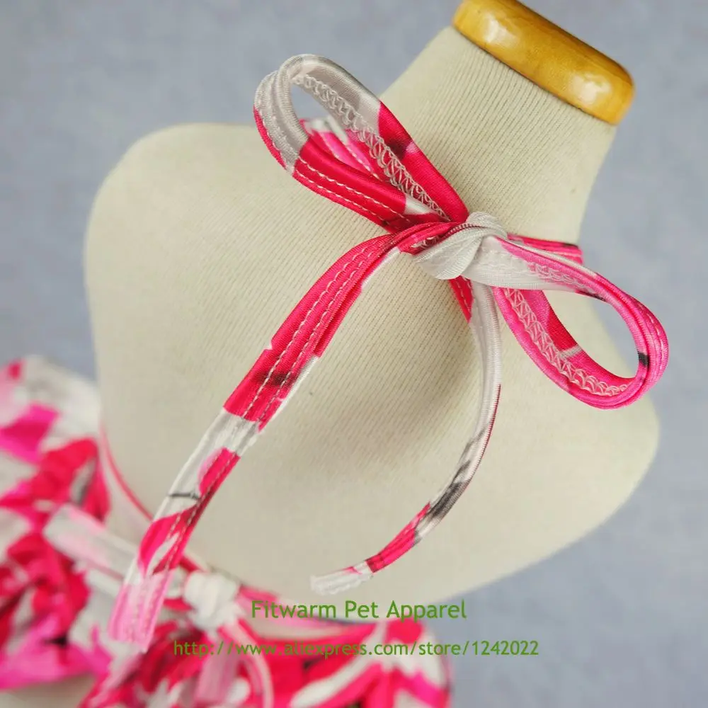Fitwarm стильный розовый цветочный питомец бикини для собак купальный костюм летняя