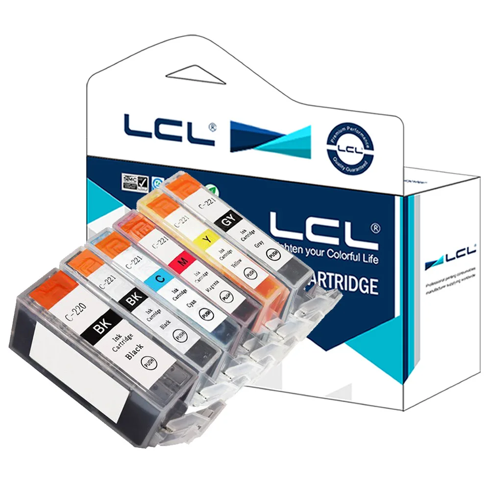 Lcl PGI 220PGBK CLI 221BK 221C 221M 221Y 221GY 220 221 (6 шт) картридж совместимый для canon IP3600/IP4600|cartridge mask|cartridge watercartridge record |