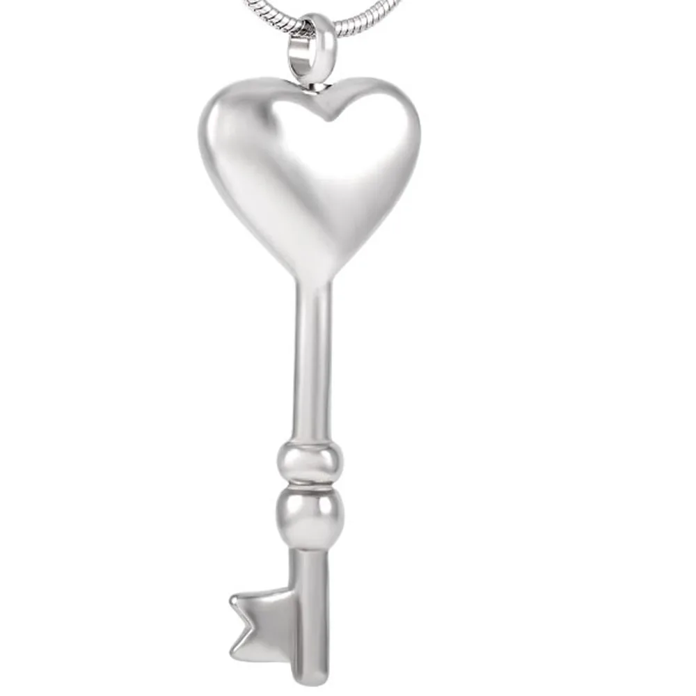 

Engravable Blank Memorial Jewelry Ashes Keepsake Pendant for Ash Holder Stainless Steel Heart Key Cremation Urn Necklace