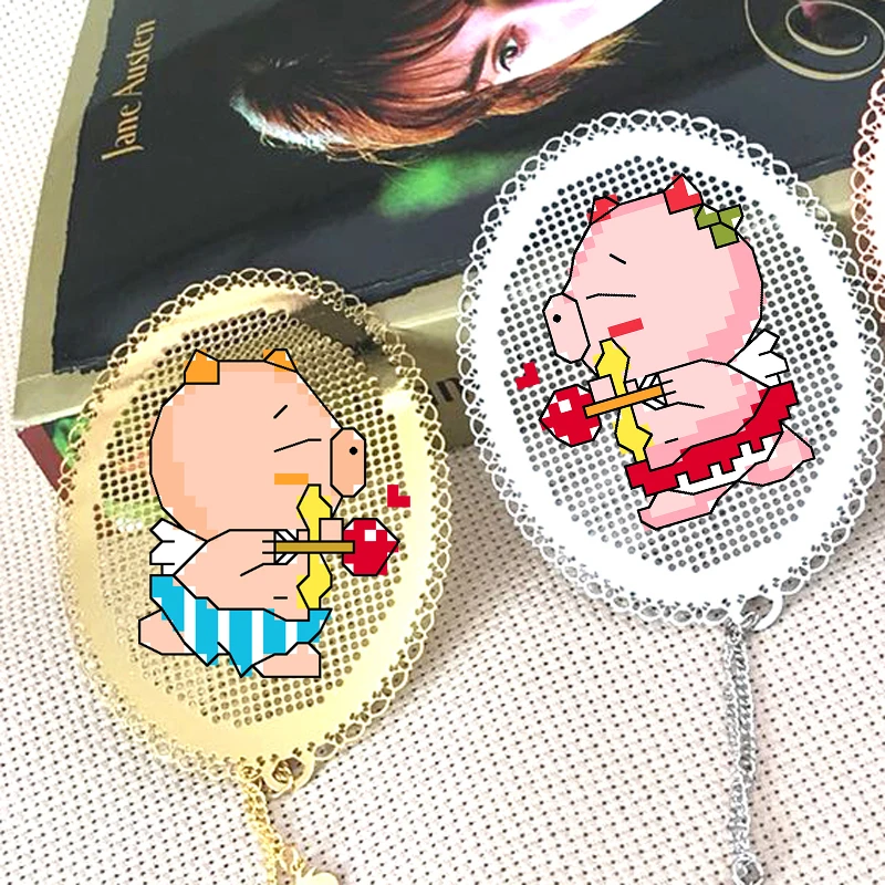 DIY инструмент для творчества Стич вышитая бисером металлическая Закладка