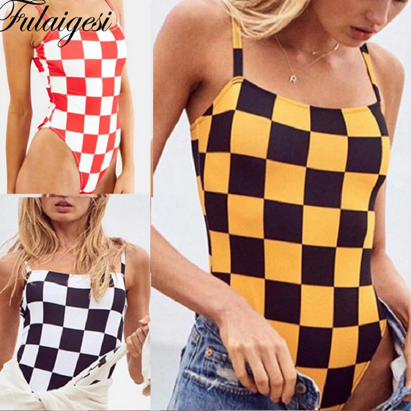 2020 новый сексуальный клетчатый летний купальник женский купальный костюм на