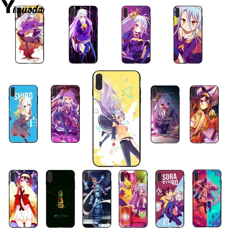 Yinuoda No Game Life черный мягкий резиновый чехол для телефона из ТПУ Apple iPhone 8 7 6 6S Plus X XS MAX