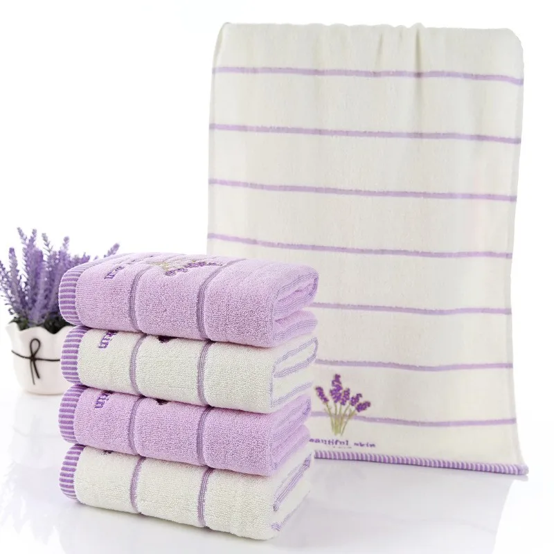 

2 шт./компл. Лаванда faceTowel Высокое качество 100% хлопок Впитывающее антибактериальное мягкое удобное полотенце для рук с вышивкой Бесплатная д...