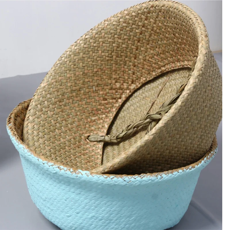 Соломы panier цветочные корзины горшок корзины сумка для хранения белый сад цветочный горшок сеялки соломы корзины