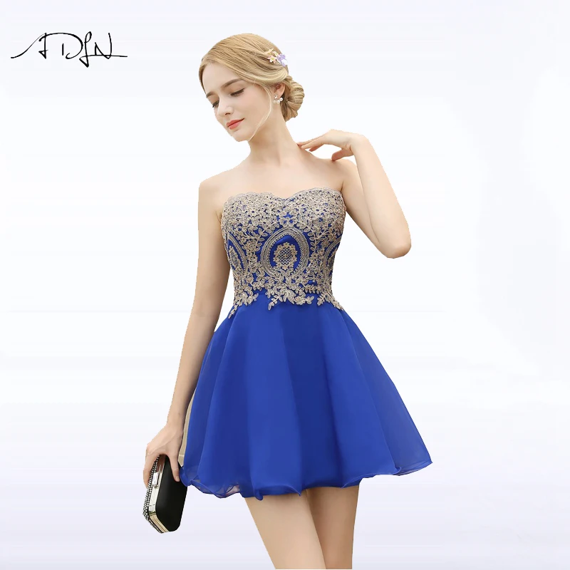 ADLN Дешевое короткое коктейльное платье без рукавов шифоновое ТРАПЕЦИЕВИДНОЕ