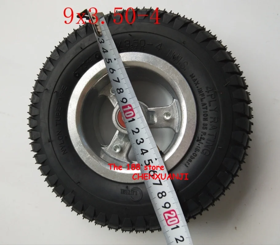 

9 inch wheel 9x3.50-4 tires tyre Inner Tube and rim Combo for Gas Scooter Skateboard Pocket Bike Electric tricycle
