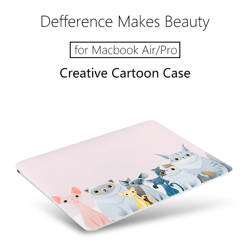 Чехол для ноутбука Macbook Air Pro 13 с милыми кошками матовый чехол животными retina air Touch
