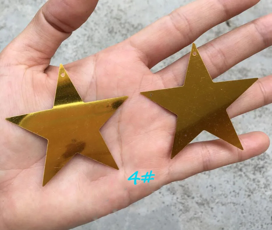 NO4 Сцены, одежды, Diy вечерние украшения супер большой, большой размер 60 мм/85 мм золото, серебристый, черный, розовый звезда форма большая с блестками S0703L - Цвет: NO4