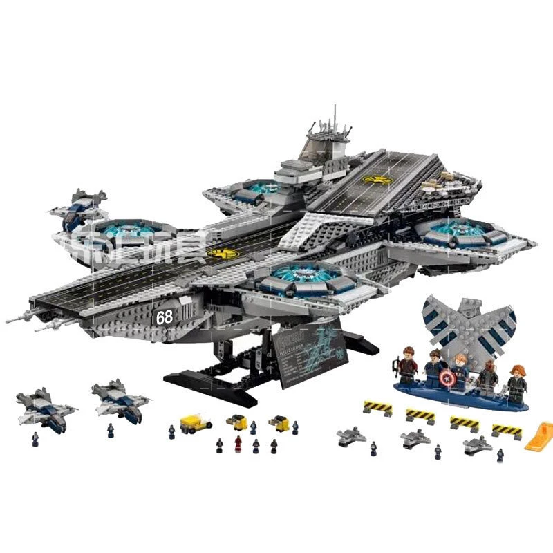07043 серия супер героев щит Helicarrier Мстители Строительные блоки кирпичи игрушки 3057 шт. совместимые 76042