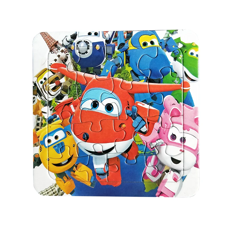 

Puzzles Famous Cartoon Super Wings Educational Toy for Children for Baby 16 PCS Puzzle Game Free Shipping Kid Toys