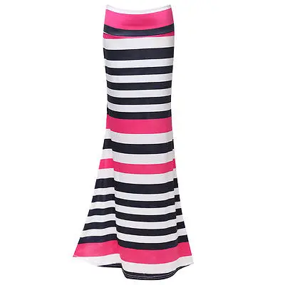 Новая модная женская юбка длинная стрейч макси в полоску|full skirt|fashion maxi skirtmaxi skirt |