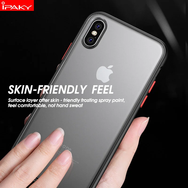 Для iPhone XS XR чехол Magic Shadow IPAKY XS MAX чехол с цветными кнопками TPU PC Гибридный противоударный чехол для iPhone 8 7 6 6s Plus чехол