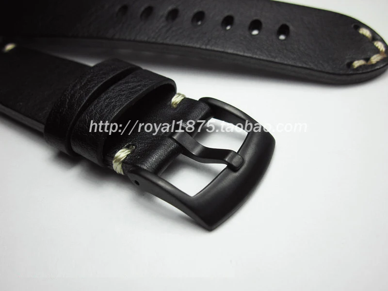 Ремешок из натуральной итальянской кожи для наручных часов винтажный темно