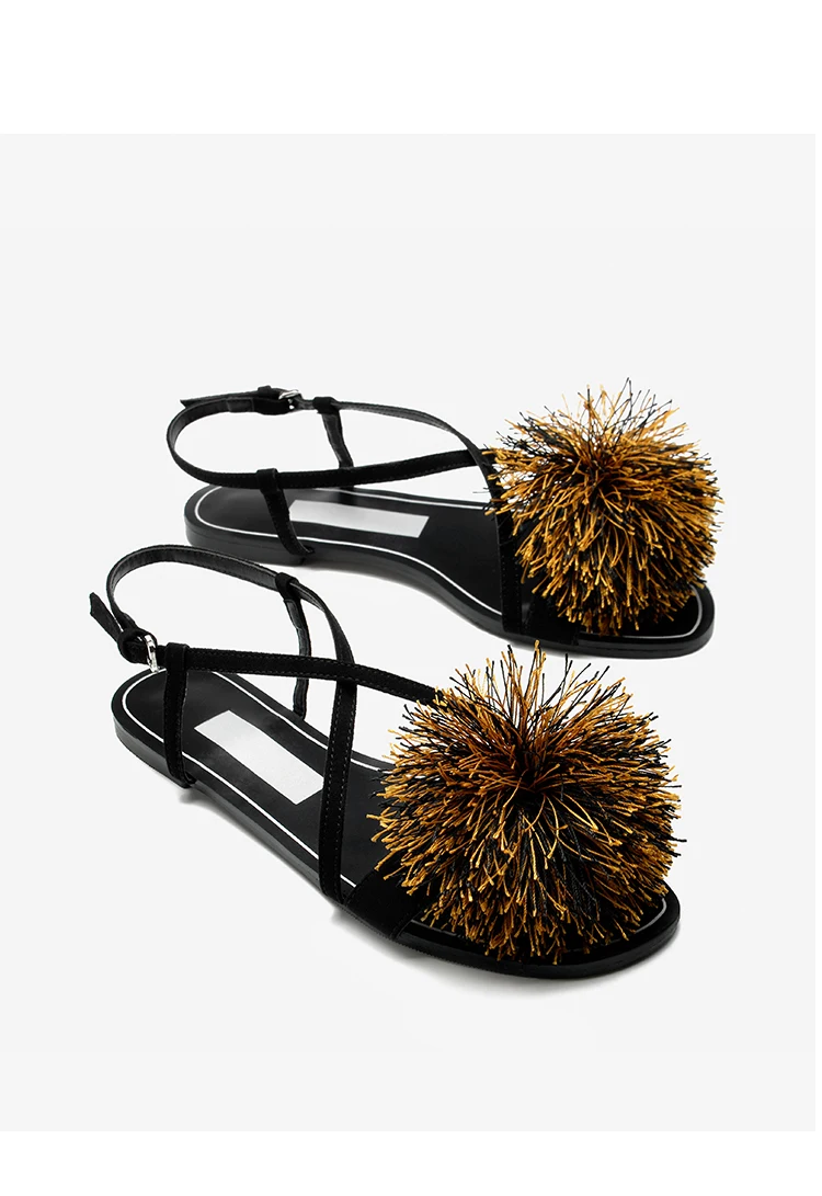 Леди Ремешок на щиколотке Босоножки женские стринги с бахромой богемные Летние