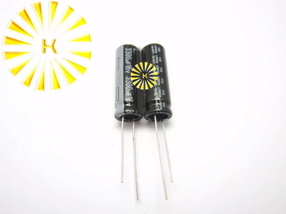 

100 шт. X 100% Новый 3300 мкФ 16 В 10X30 низкий ESR алюминиевый электролитический конденсатор