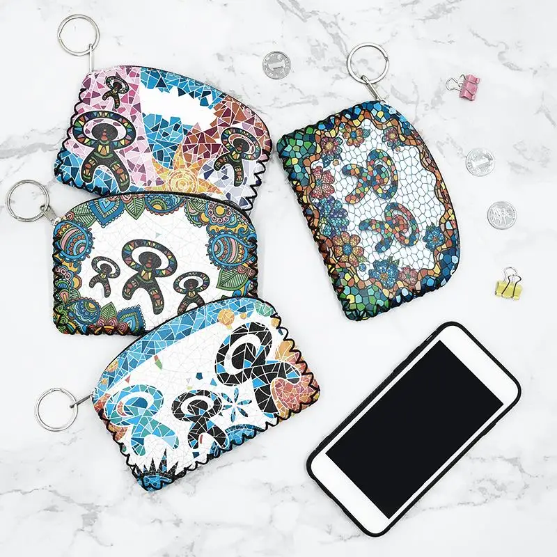 Кошелек Fecilia женский с милым принтом маленький Дамский бумажник в стиле ретро