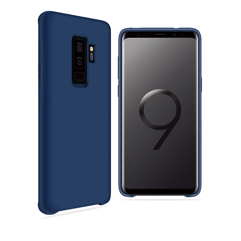 Роскошный жидкий силиконовый чехол для samsung Galaxy S10 Lite S10e samsung S8 S9 Plus Note 8 9, шелковистый мягкий чехол SM - Цвет: Синий
