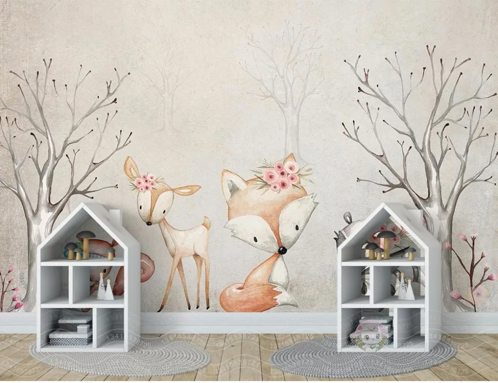 custom 3d photo wallpaper living room mural animal deer forest painting sofa TV backdrop non-woven wall sticker | Обустройство дома