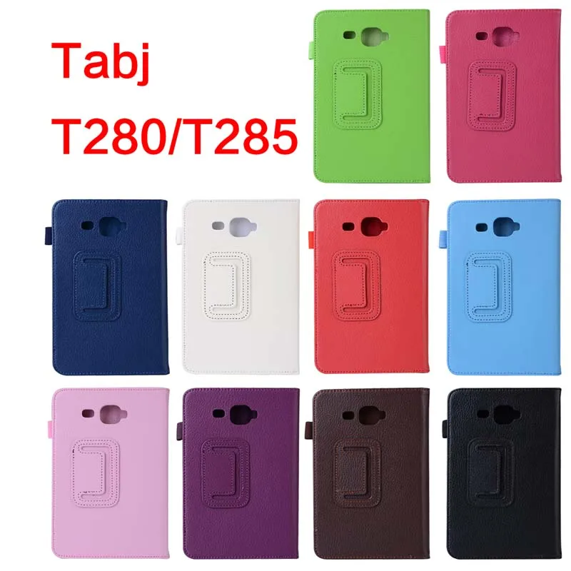 2-папка для планшета Litchi Folio Stand защитный чехол из искусственной кожи Samsung Galaxy Tab J 7 0