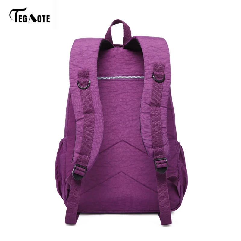 TEGAOTE 2 шт./компл. школьный рюкзак для девочек-подростков Mochila Feminina Для женщин рюкзаки нейлон Повседневное ноутбук чехол-сумка для телефона кошелек женский
