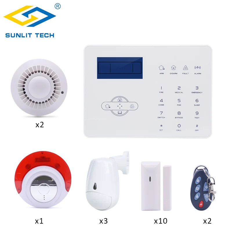 

Focus Wireless GSM PSTN Alarm System Kit APP Remote Control 433MHz Home Smart Burglar Security With PIR Motion Sensor Detector