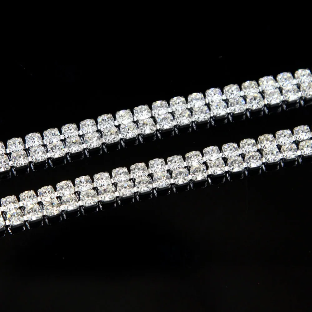 Большая распродажа! 1 ярд 2 ряда Хрустальный торт бандаж горный хрусталь