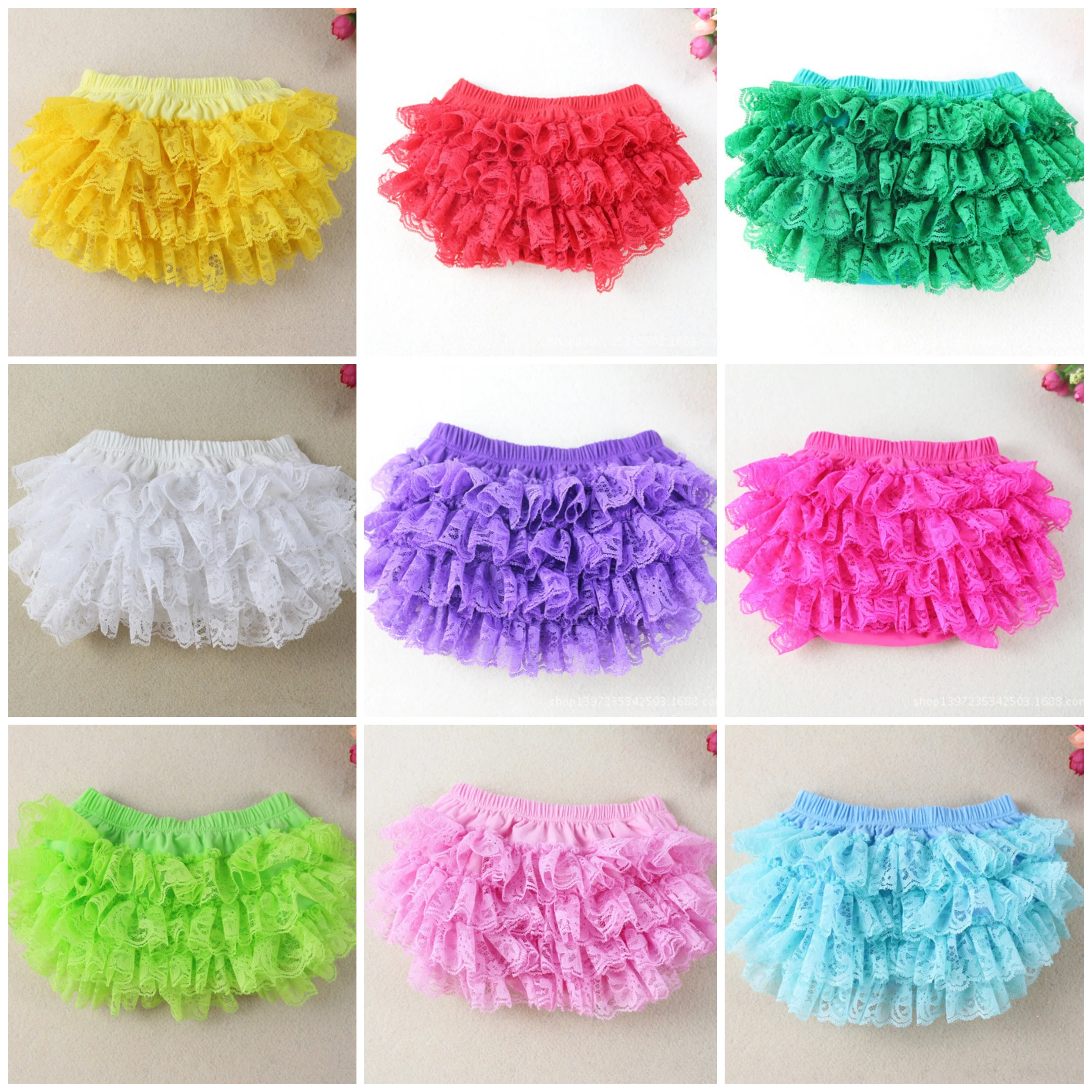 

Cute Baby Lace Ruffles Shorts Infant Girls Boys Cotton Bloomers Newborn Diaper Covers Climb Underwear PP Shorts 3Size 30pcs/lot