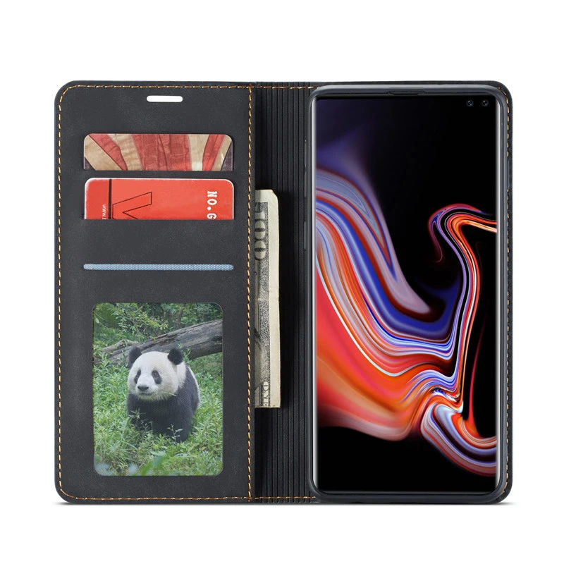 Роскошный кожаный флип чехол для samsung Galaxy S9 S8 S10 J4 J6 плюс A40 A50 A60 A70 A30 Note9 A7 A8, функцией подставки и магнитной защелкой бумажник чехол Coque