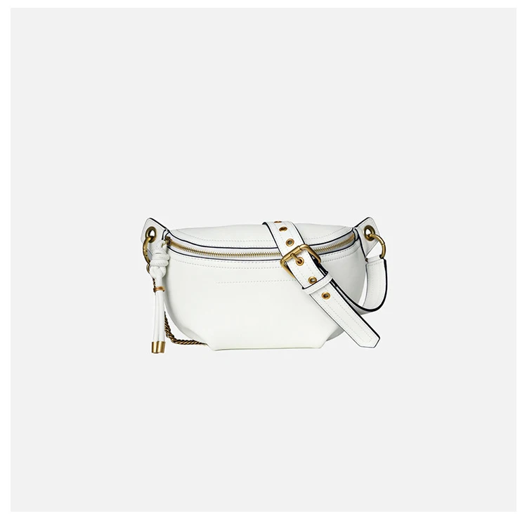 New Women Genuine Leather Waist Bag Fashion Shell Ladies Shoulder Messenger Bags Chic Chest Bags