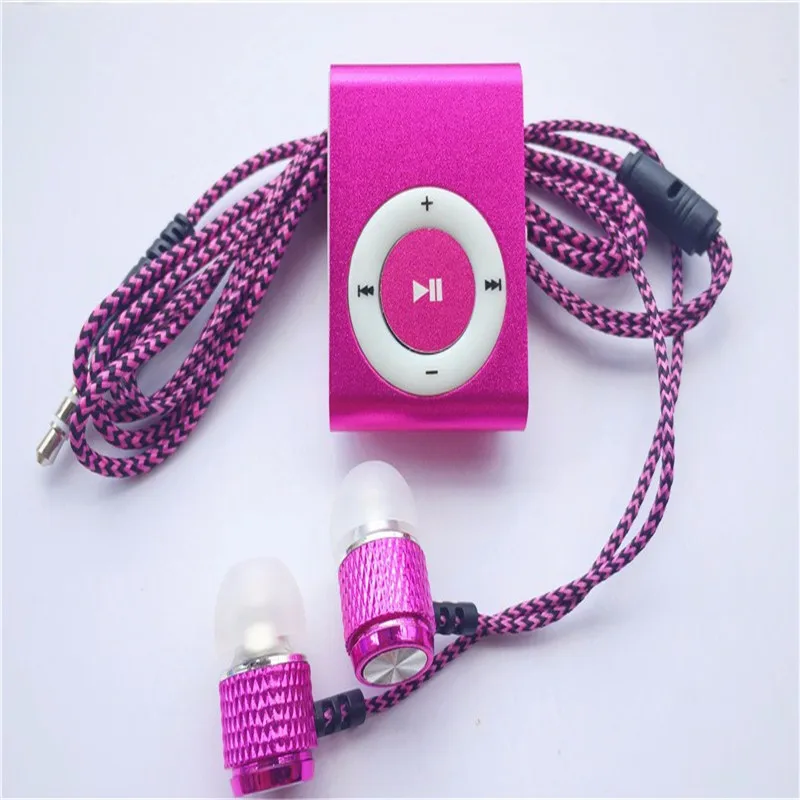 MP3 Красочный мини портативный Mp3 музыкальный плеер Mp3 плеер Micro TF слот для карт USB MP3 S порт плеер USB порт с наушниками и мотором - Цвет: T Metal MP3 purple