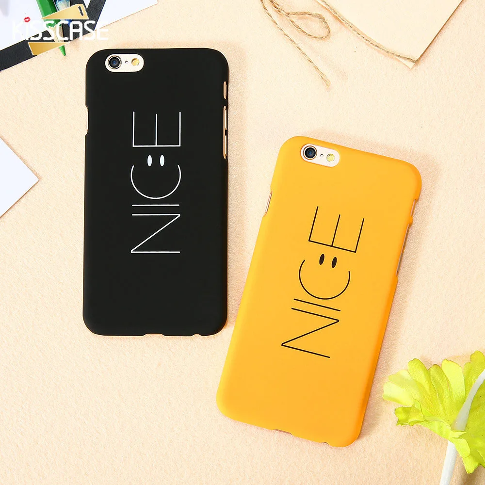 Чехол KISSCASE Smile Face для iPhone 6 6S 7 8 Plus Модный милый мультяшный чехол телефона S Жесткий