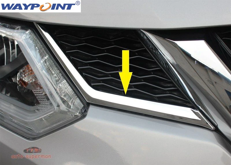 Хромированная передняя решетка радиатора отделка крышки 2 шт. для Nissan X trail T32 2014 2015