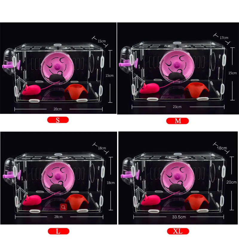 SMARTPET акриловый прозрачный домик для хомяка маленькая клетка домашних животных