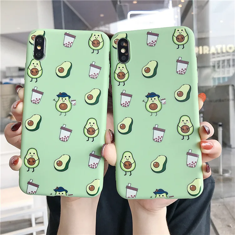 Niceking Летние фрукты авокадо чехол для телефона для iPhone XS Max XR X мультфильм Том и Джерри Мягкий ТПУ чехол для iPhone 6 6S 7 8 Plus