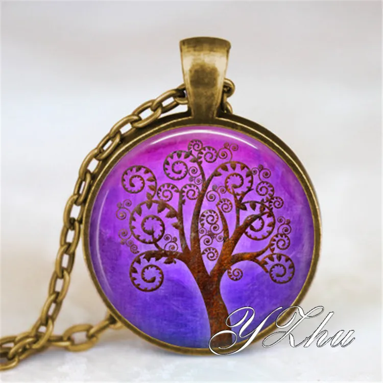 Tree of life necklace tree pendant red nature jewelry friend family mom mother grandma nana gift | Украшения и аксессуары