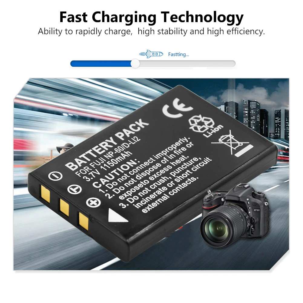 Аккумулятор NP60 NP 60 для камеры 1/2 шт. литиевая батарея 1150 ма/ч Samsung Toshiba и других